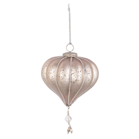 Pendaglio sfera Bizzotto in vetro colore champagne 12,5 cm