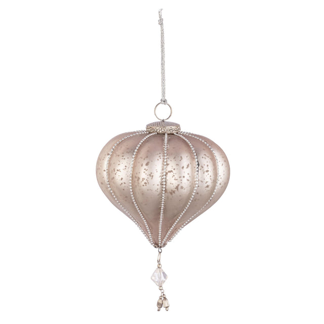 Pendaglio sfera Bizzotto in vetro colore champagne 12,5 cm