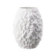 Vaso Phi City Rosenthal in porcellana bianca con motivi geometrici 22x29 cm