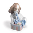 Statuetta cane Cocker Lladrò in porcellana con pacco regalo 13x12 cm