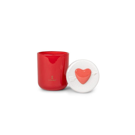 Candela profumata Crush Moonlight Lladrò in porcellana con cuore rosso