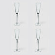 Set 4 flute spumante Villeroy & Boch in cristallo trasparente 120 ml