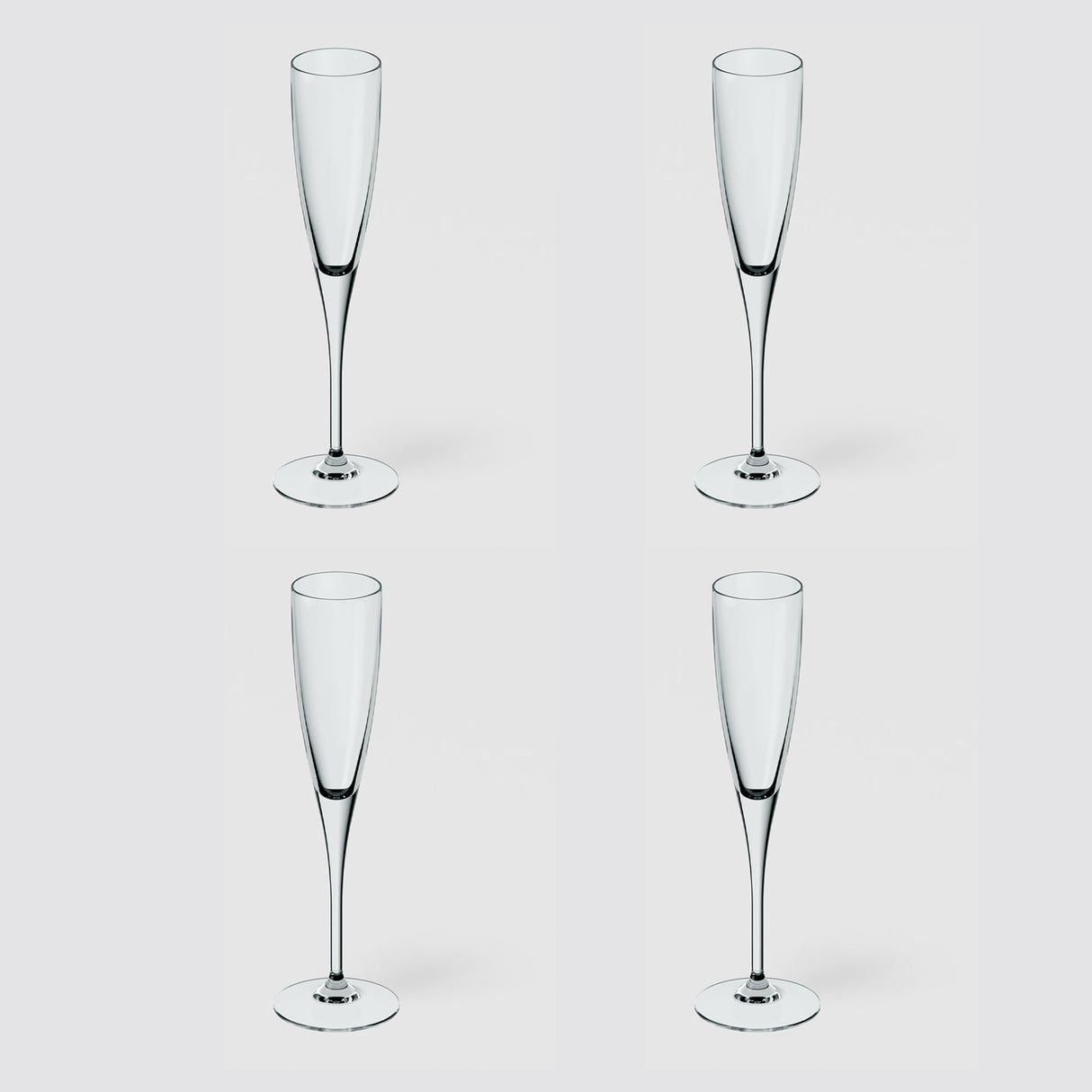 Set 4 flute spumante Villeroy & Boch in cristallo trasparente 120 ml