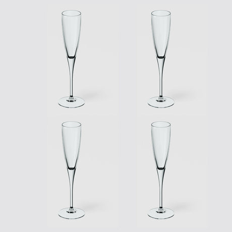 Set 4 flute spumante Villeroy & Boch in cristallo trasparente 120 ml