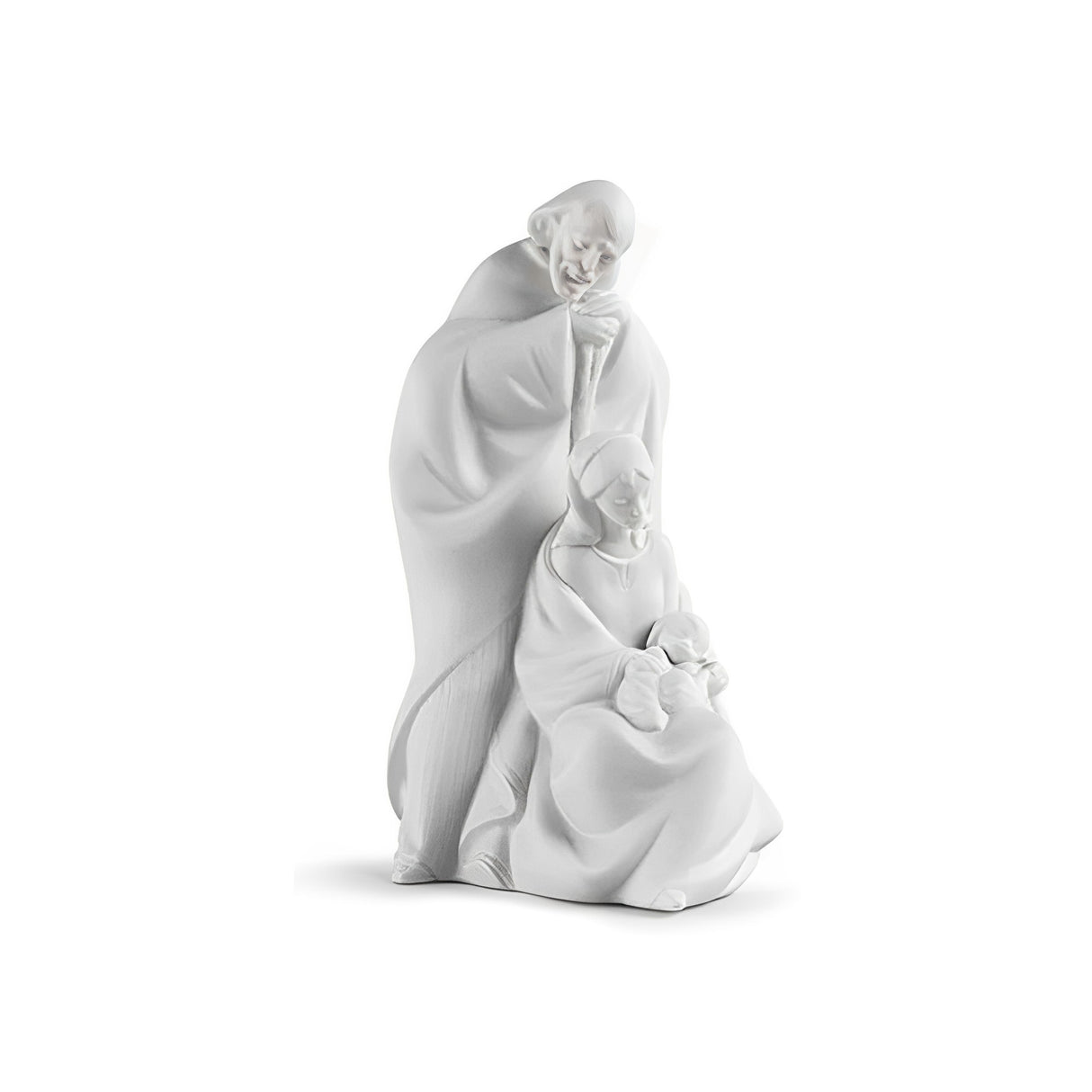 Statuina Natività È Nato un Bambino NAO in porcellana bianca 26x14 cm