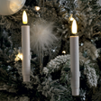 Set 10 candele per albero Mascagni Casa LED bianco 13 cm
