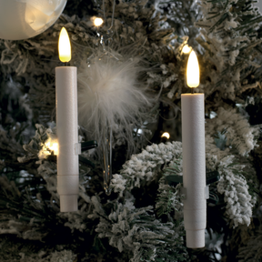 Set 10 candele per albero Mascagni Casa LED bianco 13 cm