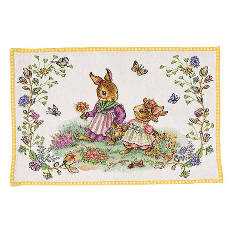 Tovaglietta Spring Fantasy Villeroy & Boch in cotone con coniglietti 32x48 cm