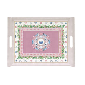 Vassoio con manici Easy Life in melamina decoro primaverile 52x37 cm