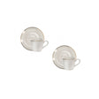 Set 2 tazze caffè Brandani in porcellana con decoro Punto Oro 12x6 cm