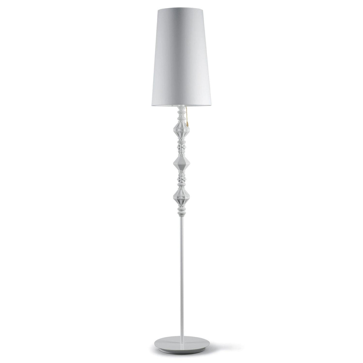 Lampada da terra Belle De Nuit Lladrò in porcellana bianca 181x32 cm