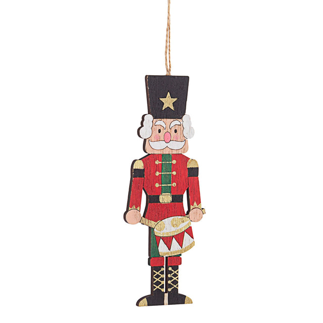 Pendaglio Babbo Natale Bizzotto in legno decorato 15 cm