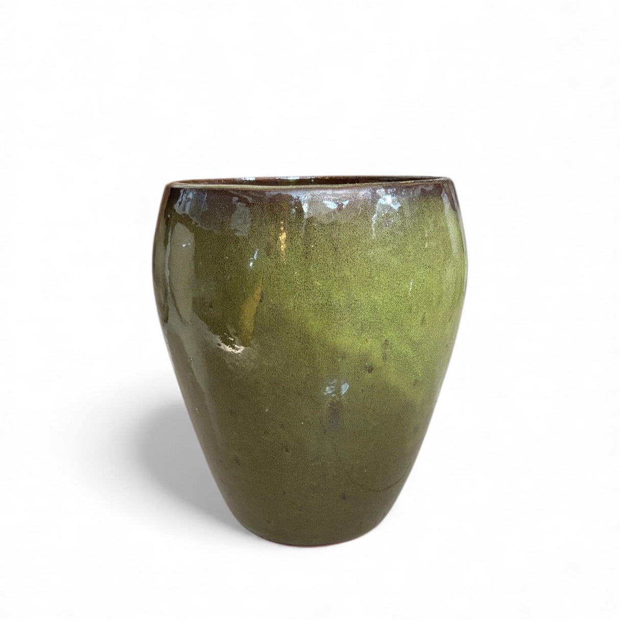 Vaso porta piante EDG in ceramica verde scuro 32x28 cm