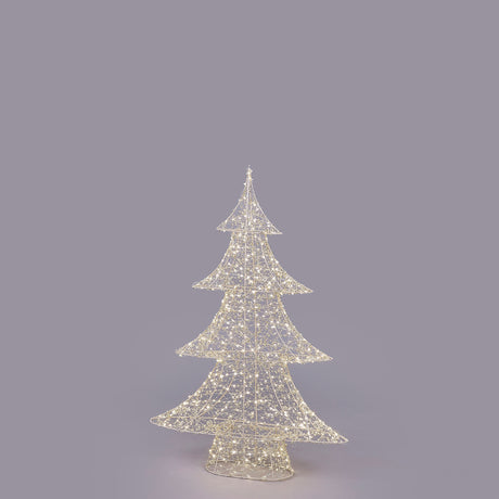 Albero LED Pearls EDG in metallo oro chiaro 100x66 cm con 600 microled