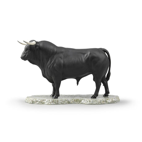 Statuina Toro Spagnolo Lladrò in porcellana opaca 22x32 cm