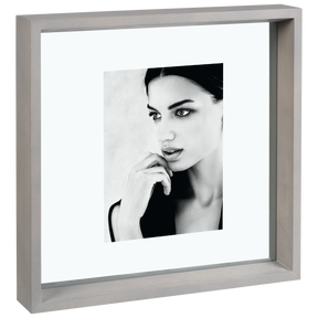 Portafoto Mascagni Casa in legno grigio 30x30 cm per foto 13x18 cm