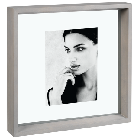 Portafoto Mascagni Casa in legno grigio 30x30 cm per foto 13x18 cm