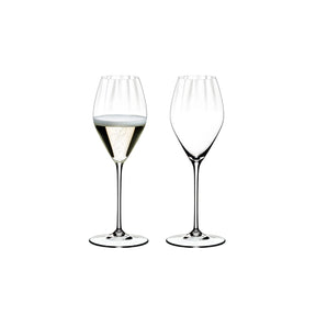 Set 2 calici Champagne Riedel in cristallo con punto di perlage 375 ml