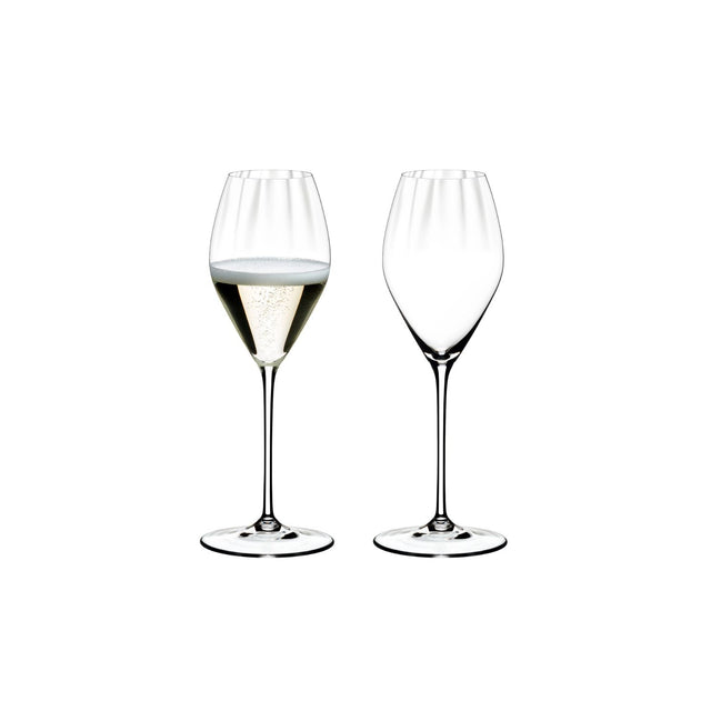 Set 2 calici Champagne Riedel in cristallo con punto di perlage 375 ml