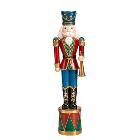 Schiaccianoci soldatino Noel in poliresina decorazione natalizia 49 cm