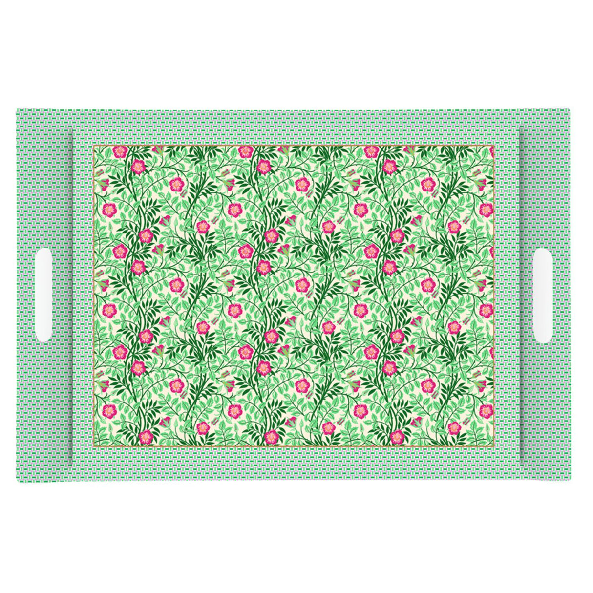 Vassoio Floral Fantasy Easy Life in melamina con decoro floreale 49x34 cm