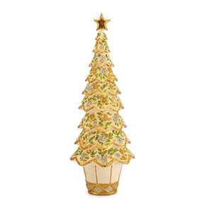 Albero di Natale Palais Royal in resina color oro 33 cm