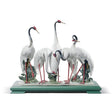 Scultura Gru di Gru Lladrò in porcellana bianca 45x22 cm