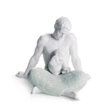 Statuetta Il Padre Lladrò in porcellana bianca opaca 22x27 cm