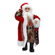 Babbo Natale con sacco regali Timstor in poliestere rosso 63 cm