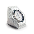 Orologio esagonale Frame Lladrò in porcellana lucida decoro asanoha 7x9 cm