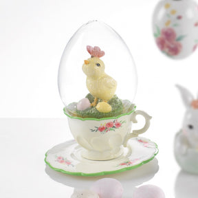 Cloche con pulcino Mascagni Casa in resina decorativa 15 cm