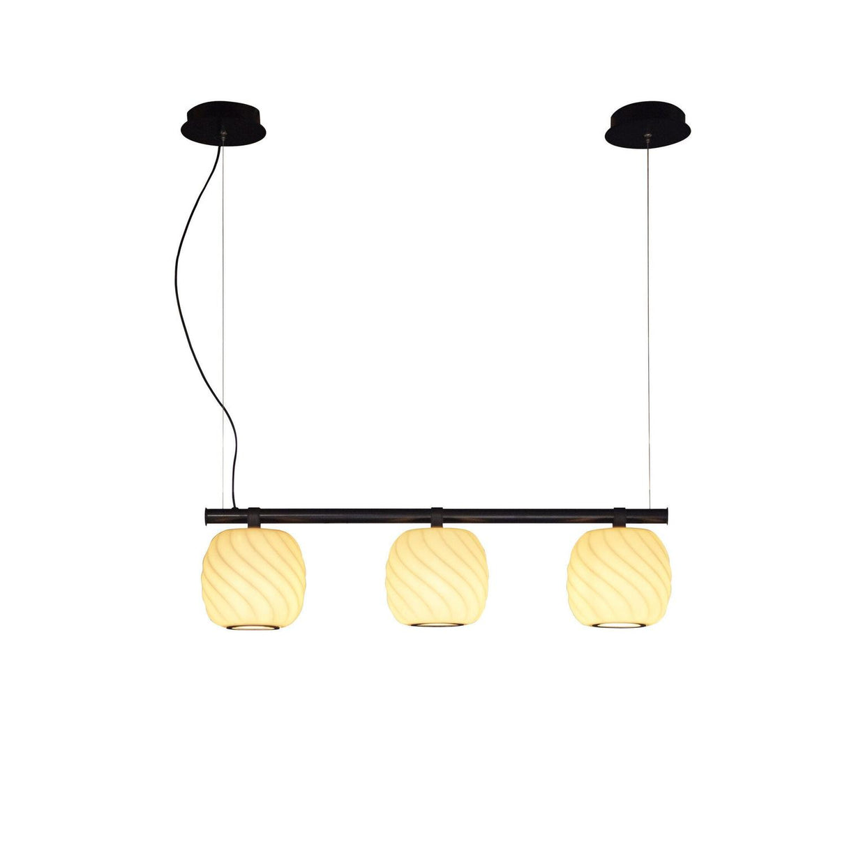 Lampada a sospensione Ice Cream Lladrò porcellana bianca opaca 170x76 cm