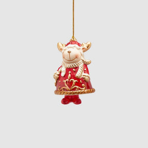 Addobbo Renna EDG in resina decorazione albero di Natale 10 cm