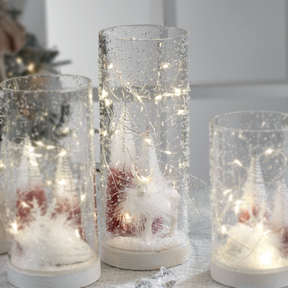 Bicchiere con LED Mascagni Casa in vetro decorato altezza 24 cm