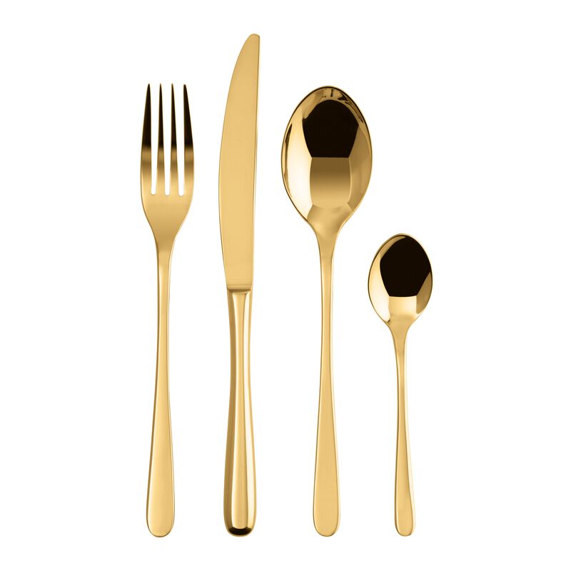 Set posate Taste Sambonet acciaio inox finitura oro 24 pezzi