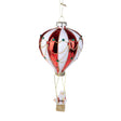 Decorazione Babbo Natale su mongolfiera Bianchi Dino in vetro 10 cm