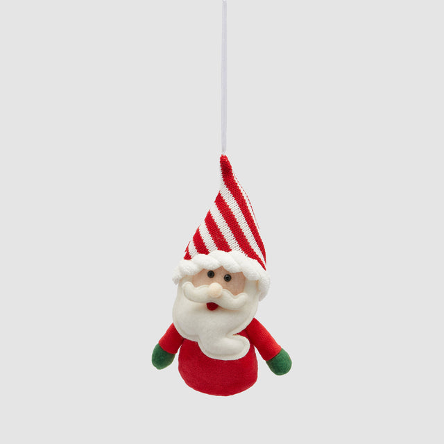 Addobbo Babbo Natale EDG in tessuto decorativo 17 cm