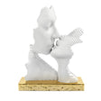 Scultura Bacio stilizzata Bongelli Preziosi finitura oro 16x29 cm