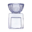 Candeliere Marrakech Emò Italia in vetro blu a forma di cubo 5x7,5 cm