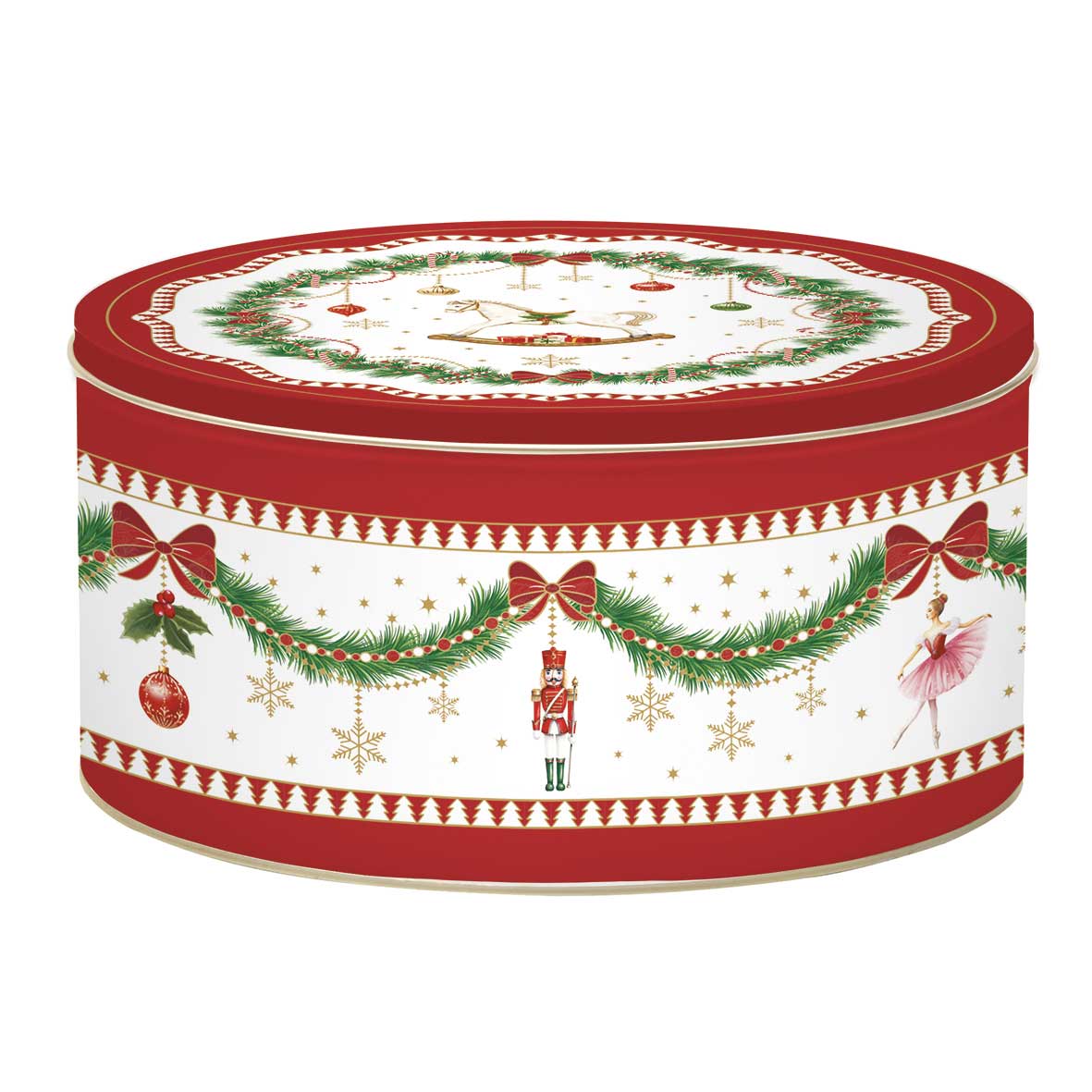 Set 3 scatole natalizie Easy Life in latta con decori festivi