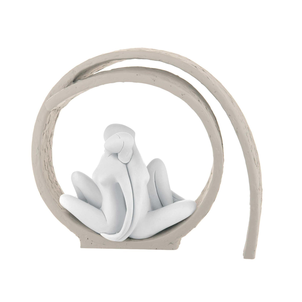 Scultura coppia innamorati Bongelli Preziosi in marmorino color nocciola 30 cm