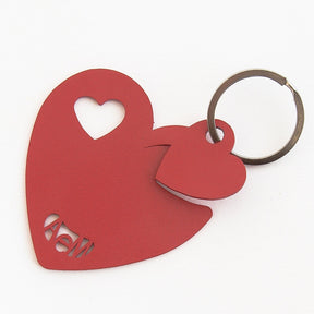 Portachiavi Cuori Arti e Mestieri in ferro rosso 28x5 cm