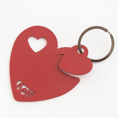 Portachiavi Cuori Arti e Mestieri in ferro rosso 28x5 cm