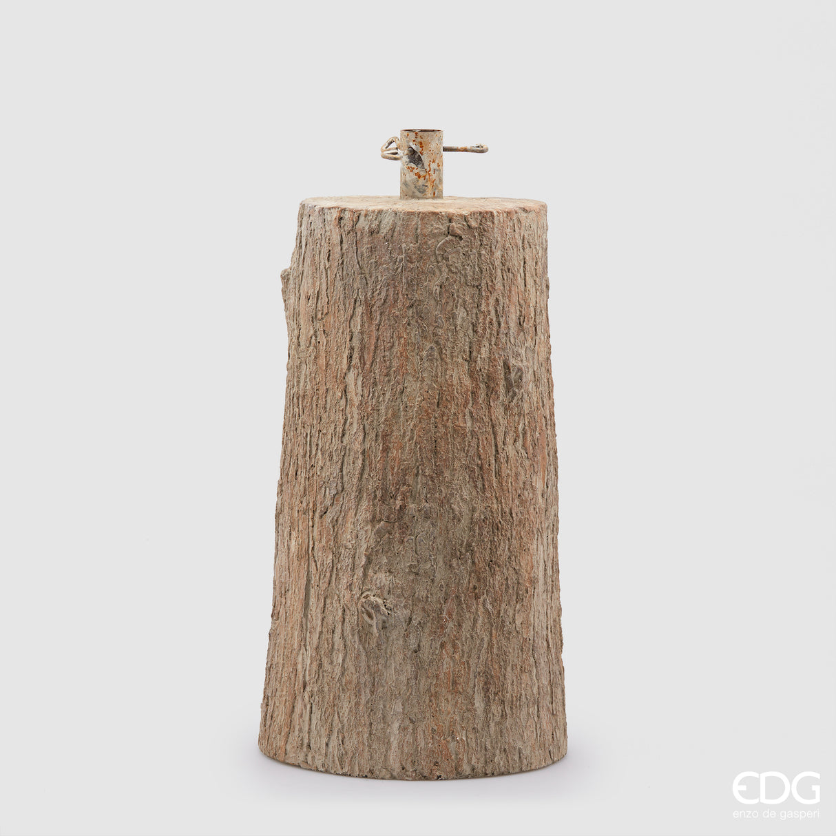 Base per albero di Natale EDG a forma di tronco in legno 55x30 cm