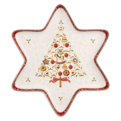 Coppa a stella Winter Bakery Delight Villeroy & Boch in porcellana 37x33 cm