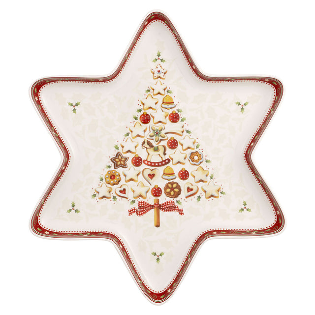 Coppa a stella Winter Bakery Delight Villeroy & Boch in porcellana 37x33 cm