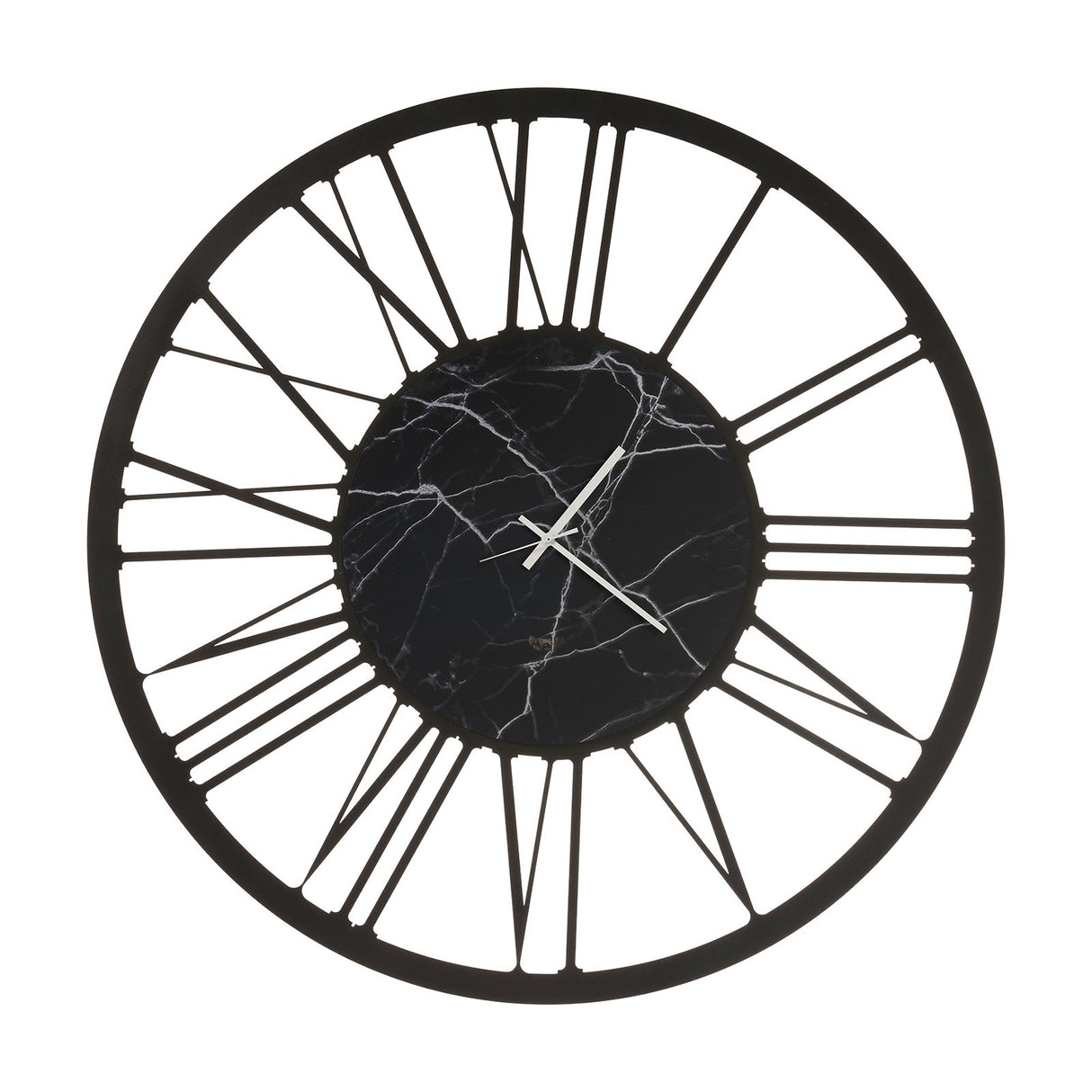 Orologio da parete Big 90 Arti e Mestieri effetto marmo nero 90 cm
