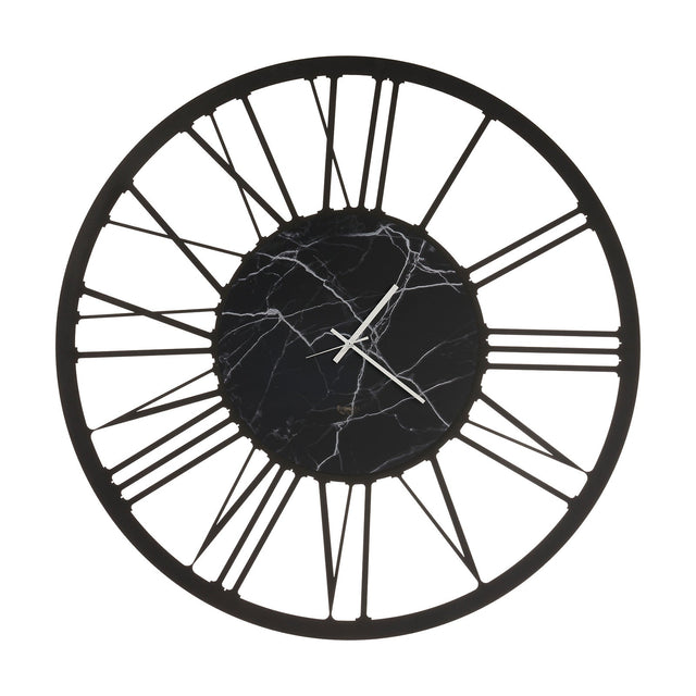 Orologio da parete Big 90 Arti e Mestieri effetto marmo nero 90 cm