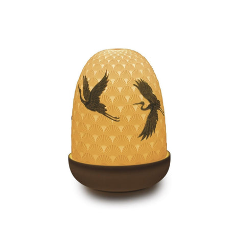 Lampada da tavolo Cranes Dome Lladrò in porcellana opaca 15x11 cm