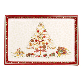 Piatto pasticcini Winter Bakery Delight Villeroy & Boch in porcellana 39x27 cm
